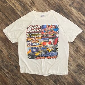 Vintage 2003 Auto Value Bumper To Bumper Super Sprint Series Sprint Car Shirt